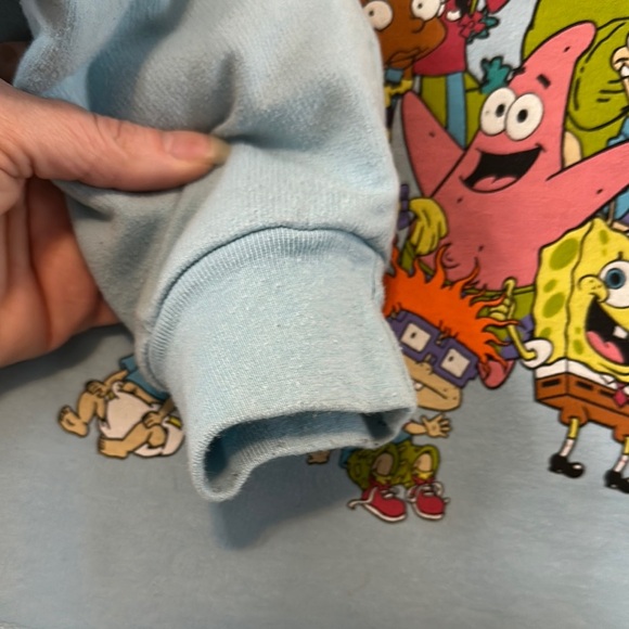 Nickelodeon Blue Hoodie with Cartoon Characters - Picture 5 of 7